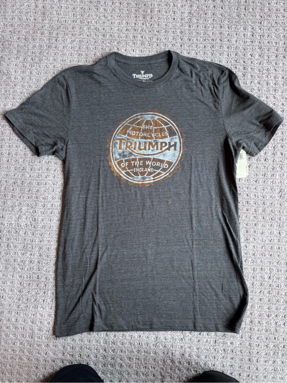 Triumph Charcoal Gray Short Sleeve Graphic Tee
